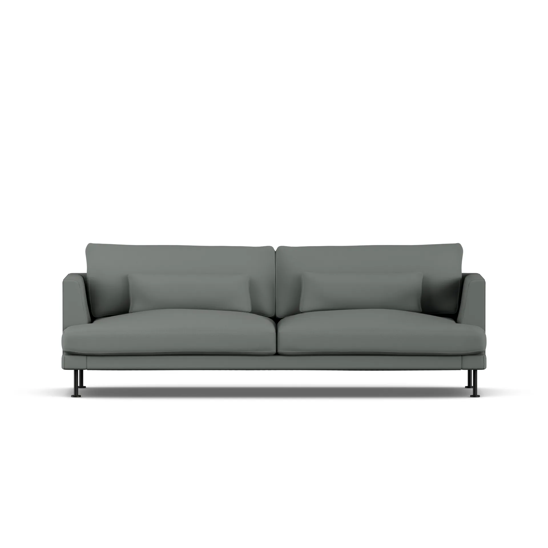Bredhult sofa, Caleido Grey 1240-sort stål, 3-pers. 1898
