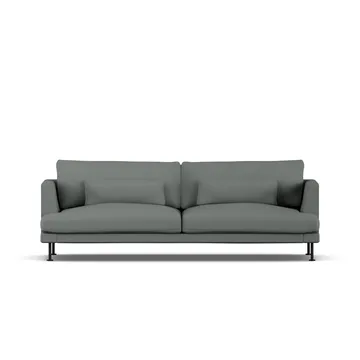 Bredhult sofa - Caleido Grey 1240-sort stål, 3-pers. - 1898