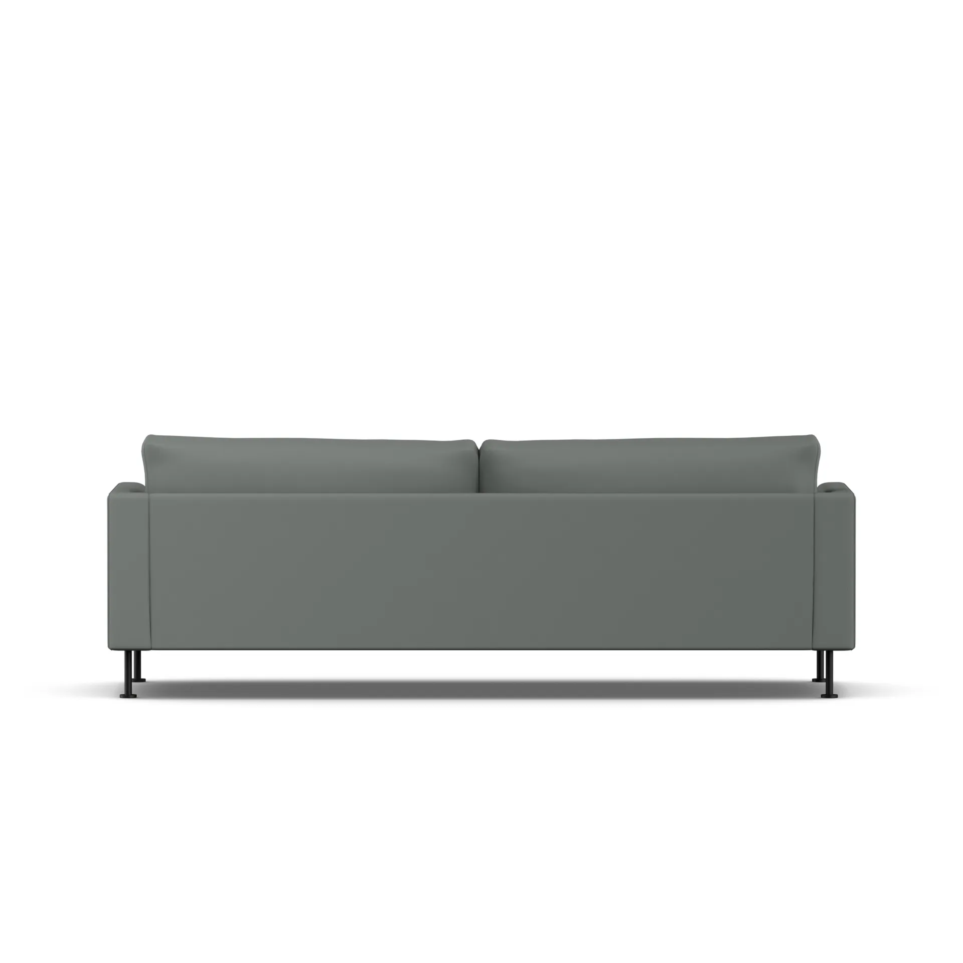 Bredhult sofa, Caleido Grey 1240-sort stål, 3-pers. 1898