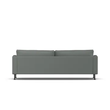 Bredhult sofa - Caleido Grey 1240-sort stål, 3-pers. - 1898