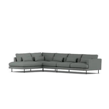 Bredhult sofa - Caleido Grey 1240-sort stål, 4-pers. B2 - 1898
