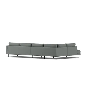 Bredhult sofa - Caleido Grey 1240-sort stål, 4-pers. B2 - 1898