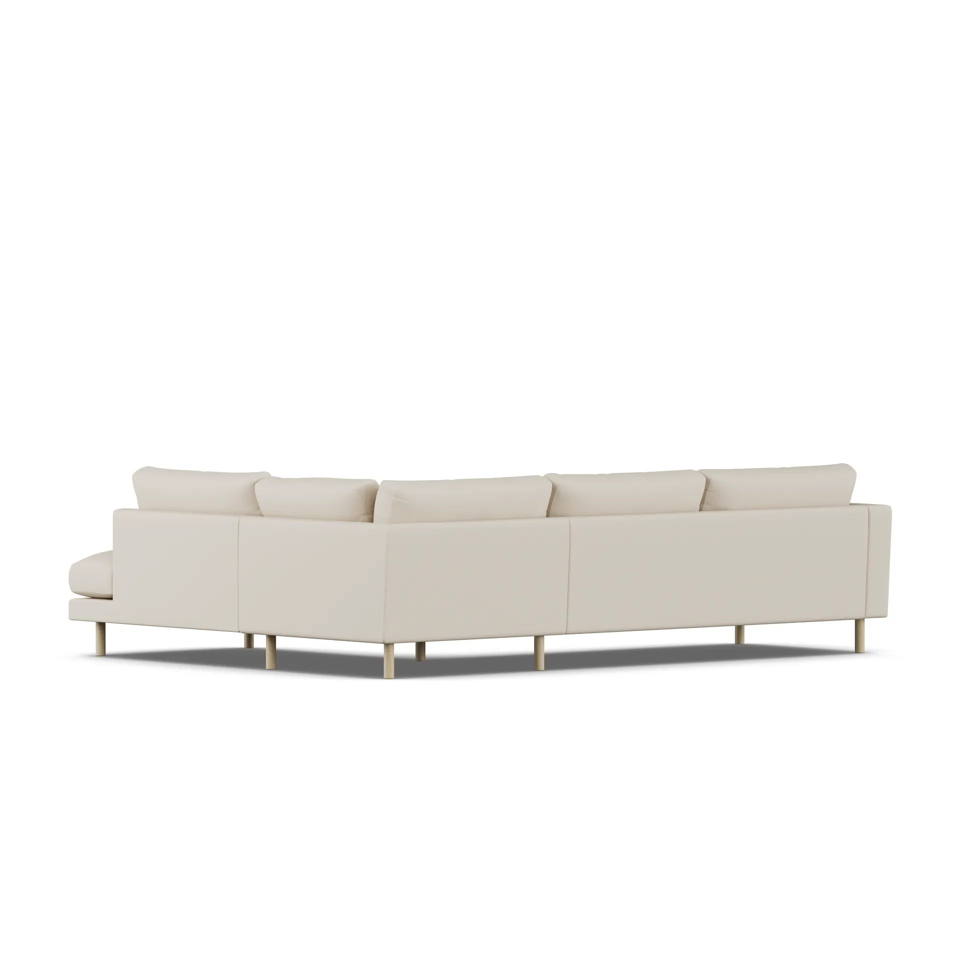 Bredhult sofa, Jump Beige 1956-hvidolieret eg, 3-pers. A1 1898