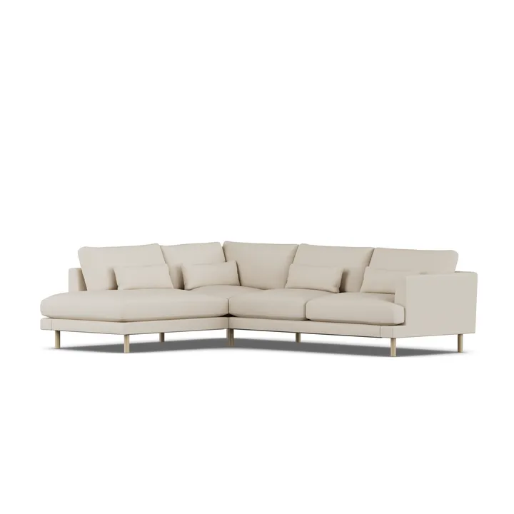 Bredhult sofa - Jump Beige 1956-hvidolieret eg, 3-pers. A2 - 1898