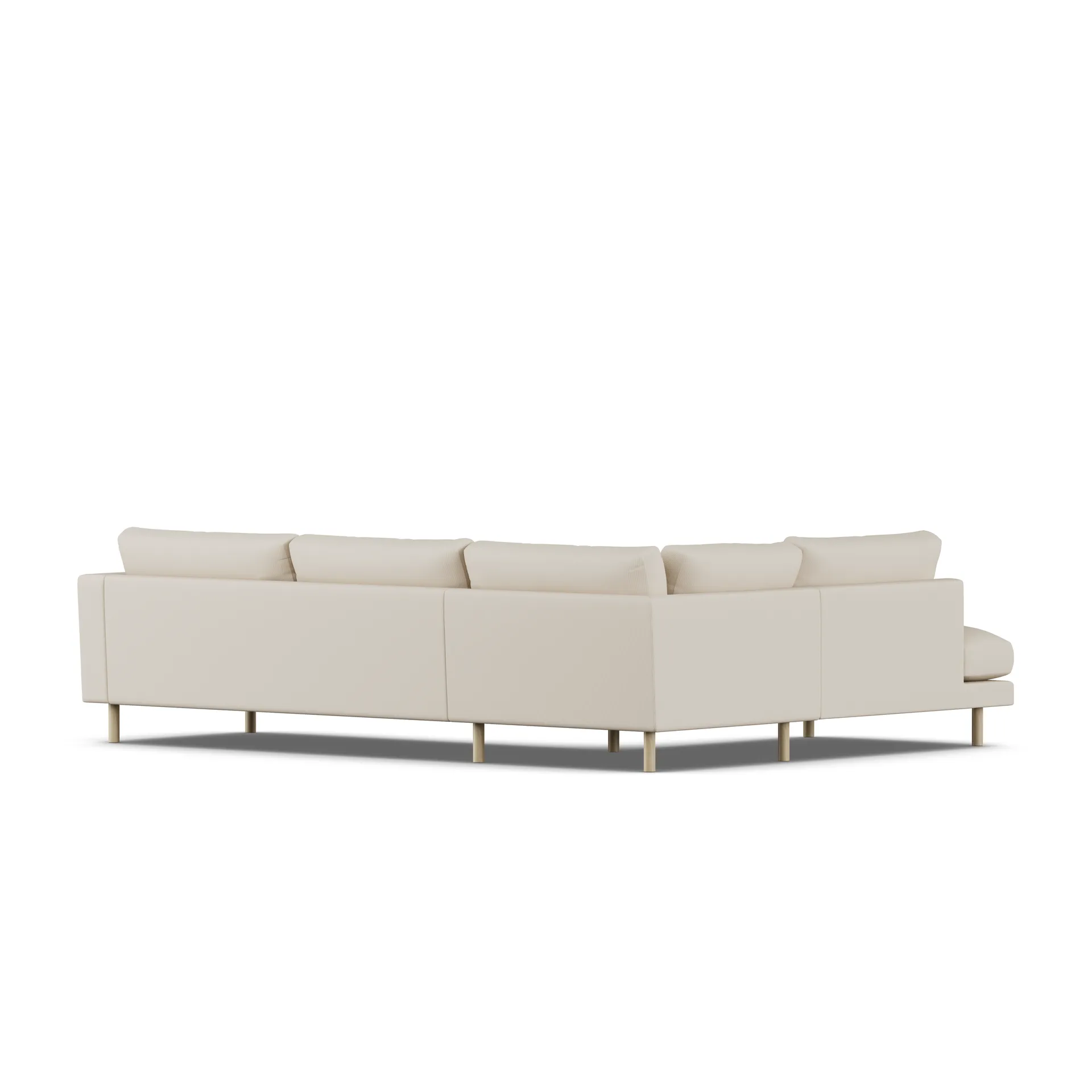 Bredhult sofa, Jump Beige 1956-hvidolieret eg, 3-pers. A2 1898