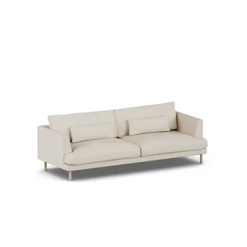 Bredhult sofa - Jump Beige 1956-hvidolieret eg, 3-pers. - 1898