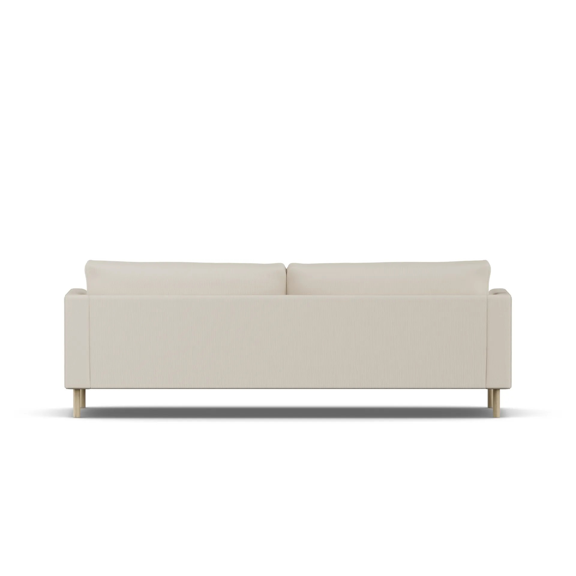 Bredhult sofa, Jump Beige 1956-hvidolieret eg, 3-pers. 1898