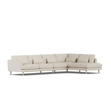 Bredhult sofa - Jump Beige 1956-hvidolieret eg, 4-pers. B1 - 1898