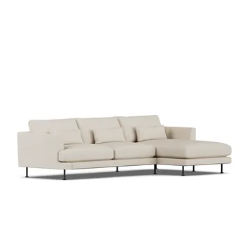 Bredhult sofa - Jump Beige 1956-sort stål, 2,5-pers. C1 - 1898