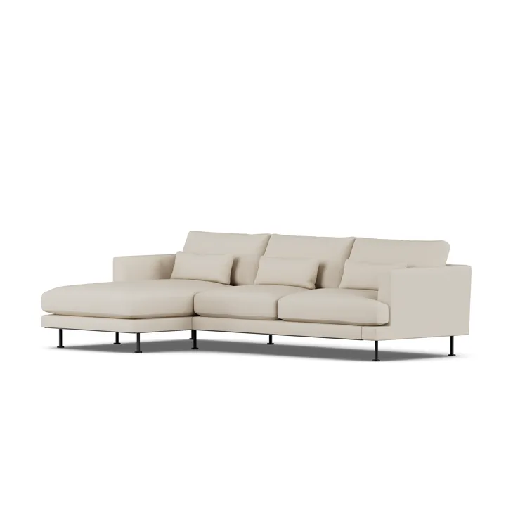 Bredhult sofa - Jump Beige 1956-sort stål, 2,5-pers. C2 - 1898