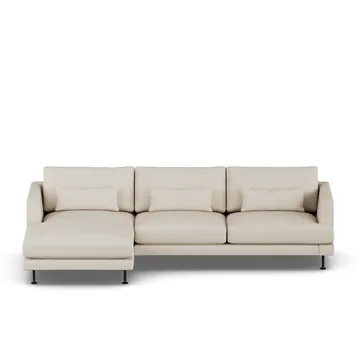Bredhult sofa - Jump Beige 1956-sort stål, 2,5-pers. C2 - 1898