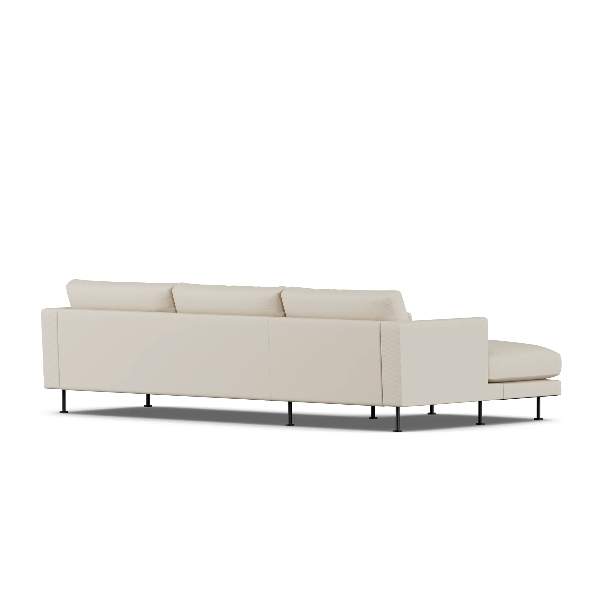 Bredhult sofa, Jump Beige 1956-sort stål, 2,5-pers. C2 1898