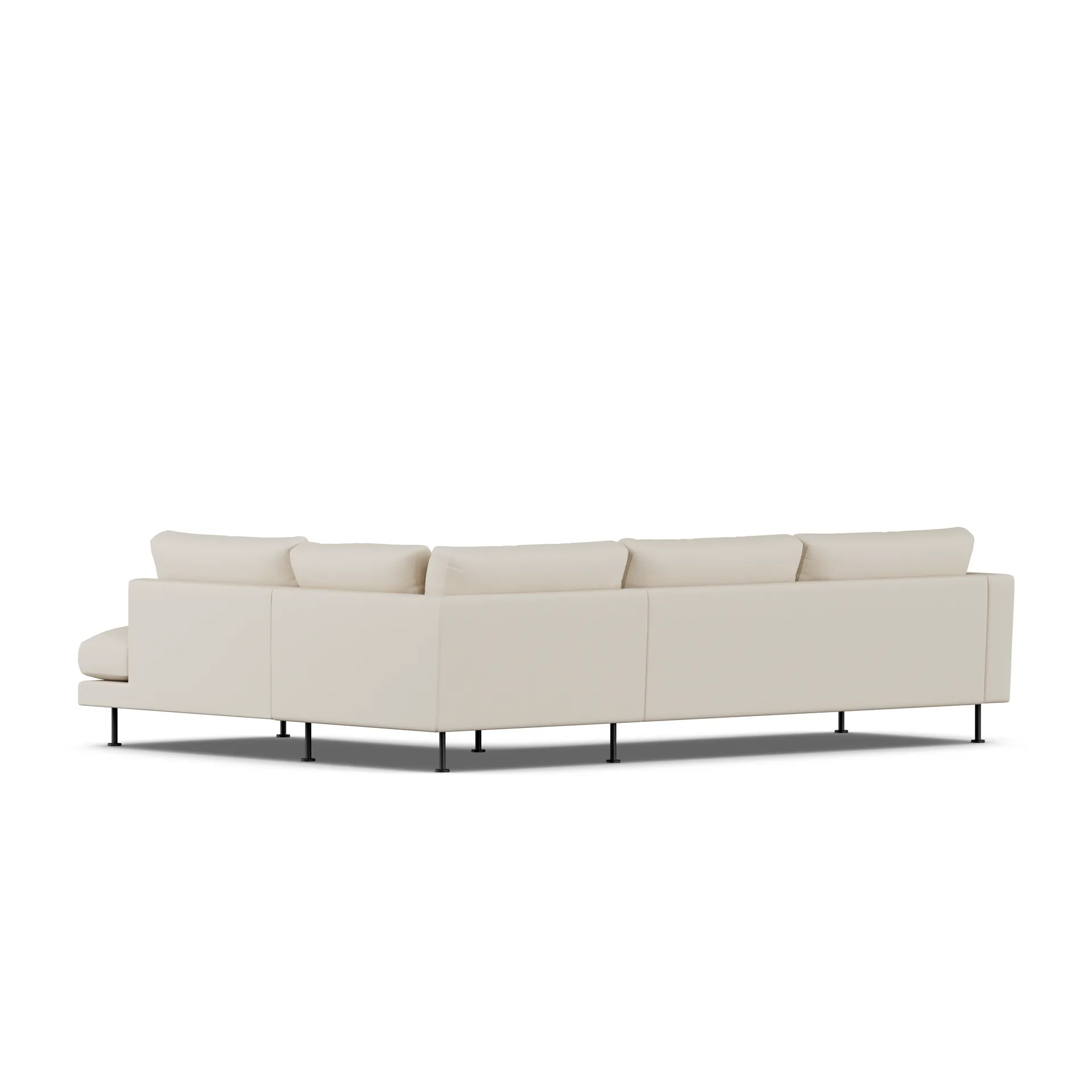 Bredhult sofa, Jump Beige 1956-sort stål, 3-pers. A1 1898