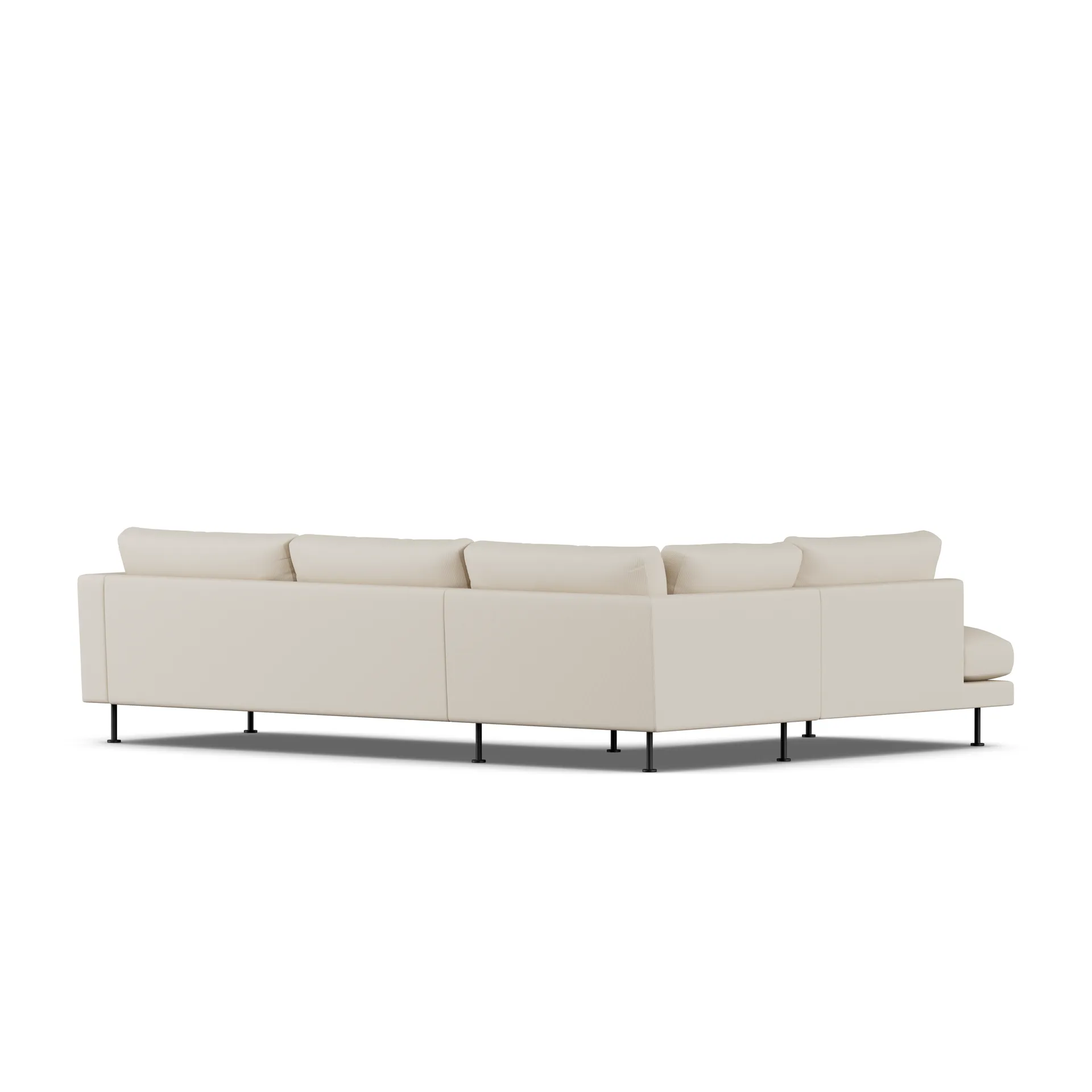 Bredhult sofa, Jump Beige 1956-sort stål, 3-pers. A2 1898