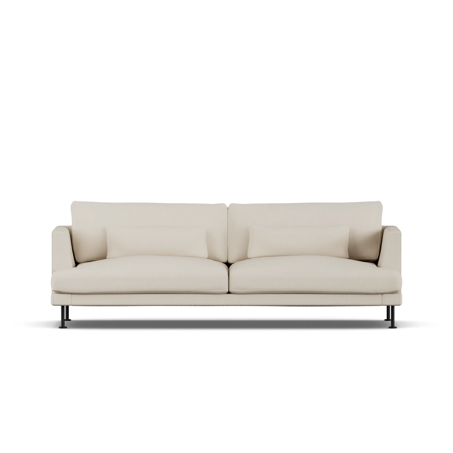 Bredhult sofa, Jump Beige 1956-sort stål, 3-pers. 1898