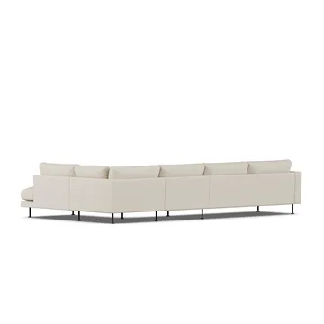 Bredhult sofa - Jump Beige 1956-sort stål, 4-pers. B1 - 1898
