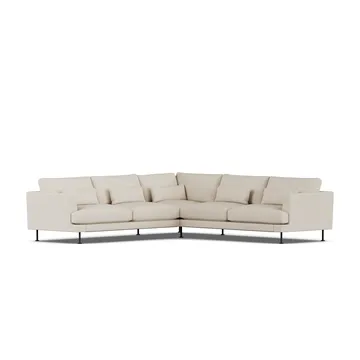 Bredhult sofa - Jump Beige 1956-sort stål, hjørnesofa F - 1898