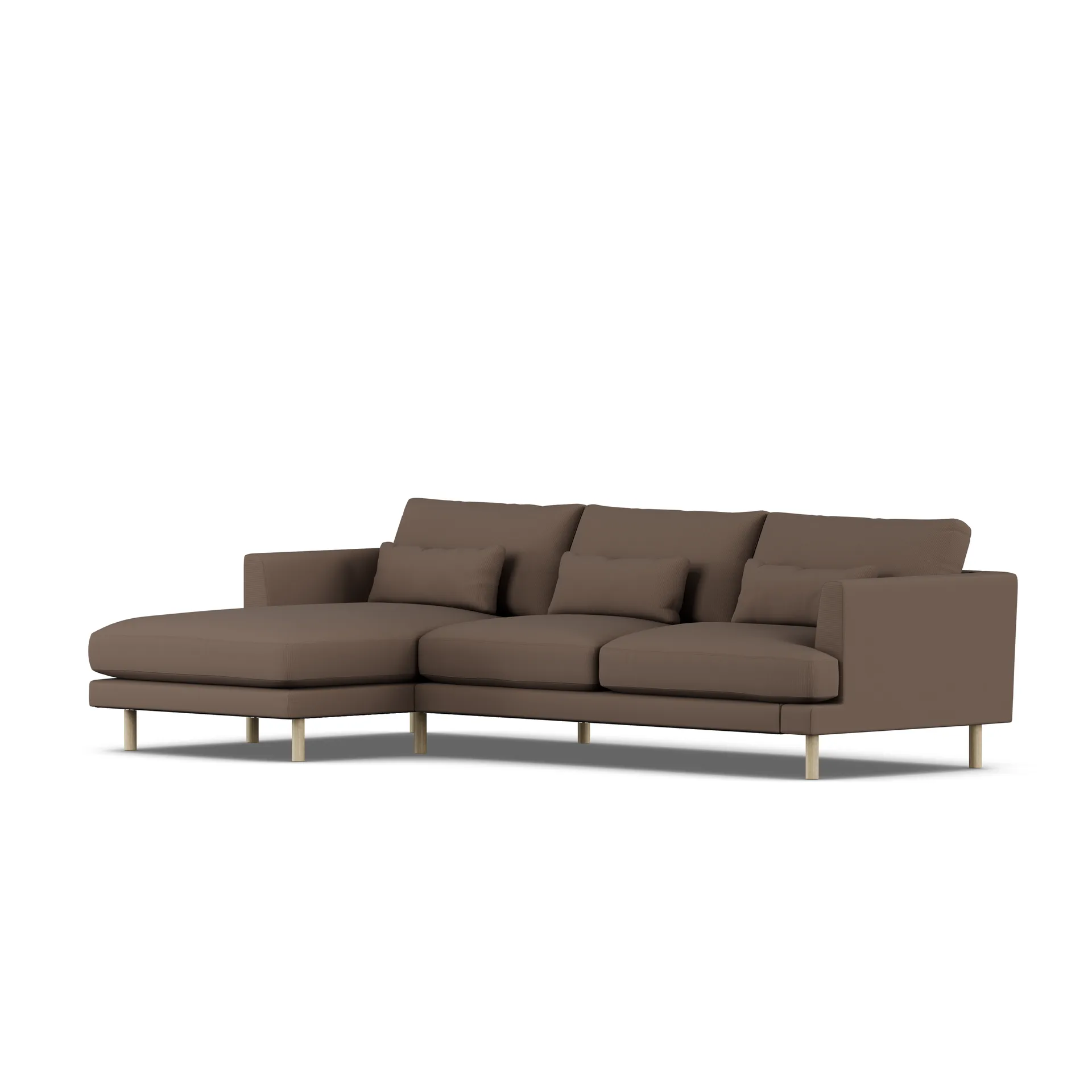 Bredhult sofa, Jump Brown 1955-hvidolieret eg, 2,5-pers. C2 1898