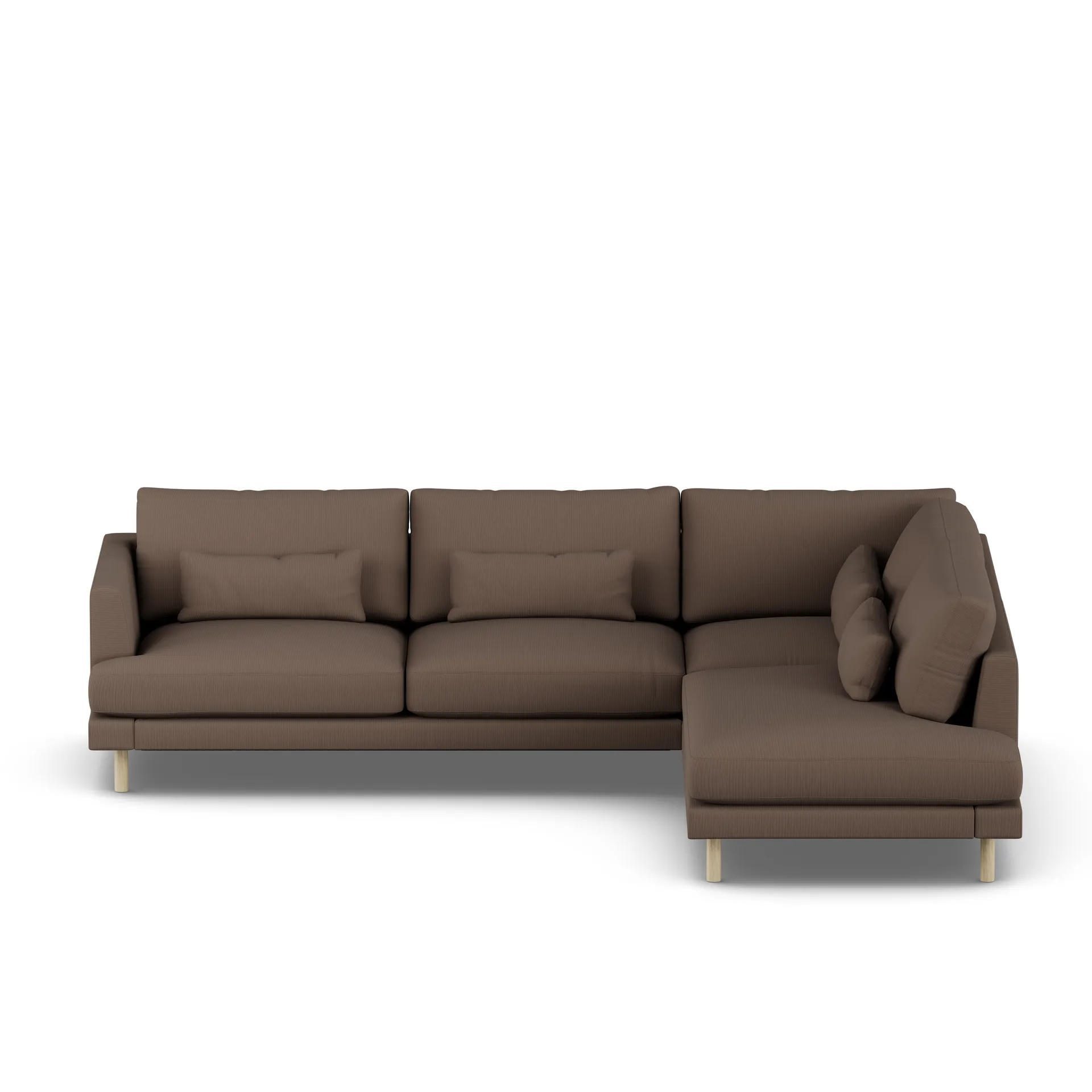 Bredhult sofa, Jump Brown 1955-hvidolieret eg, 3-pers. A1 1898