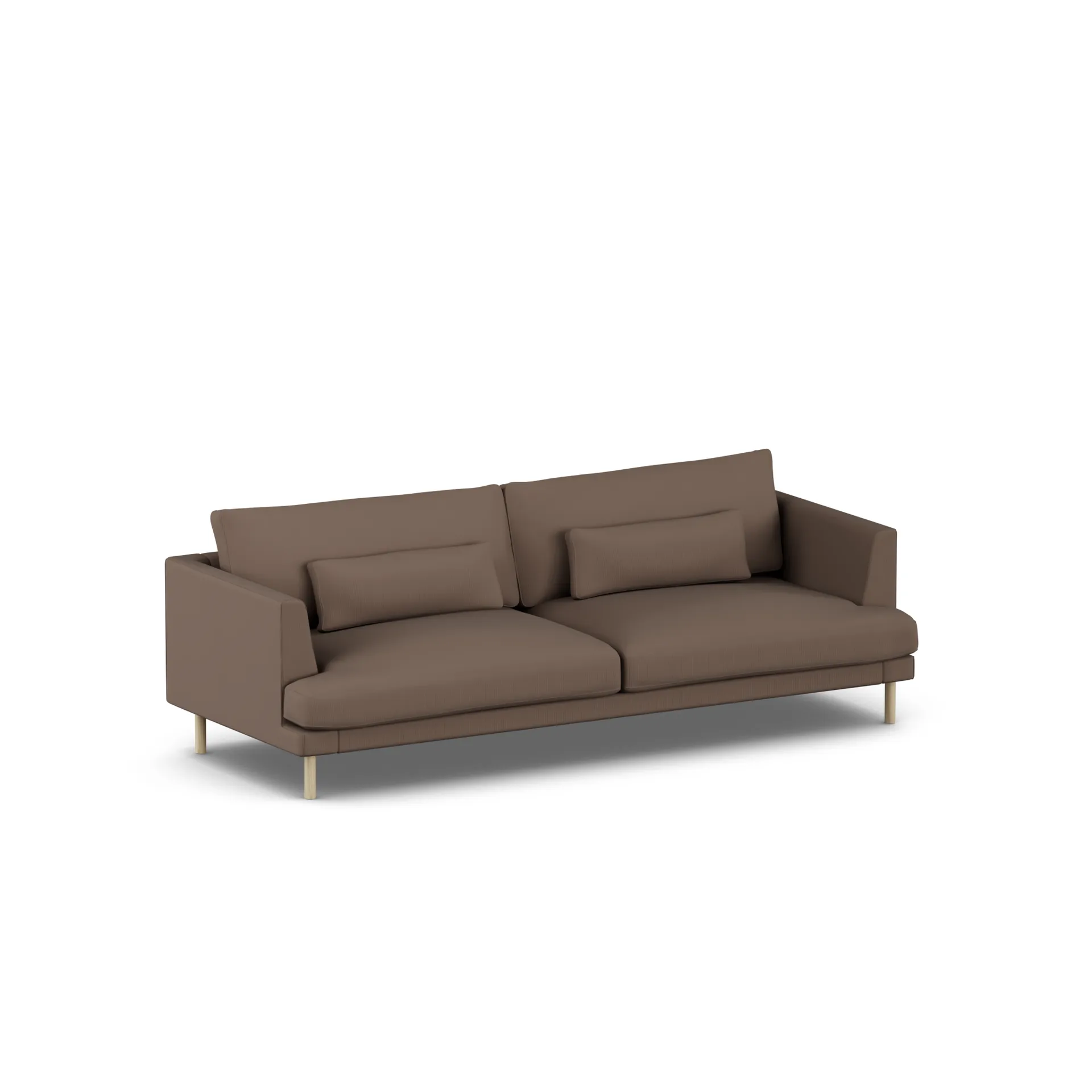 Bredhult sofa, Jump Brown 1955-hvidolieret eg, 3-pers. 1898