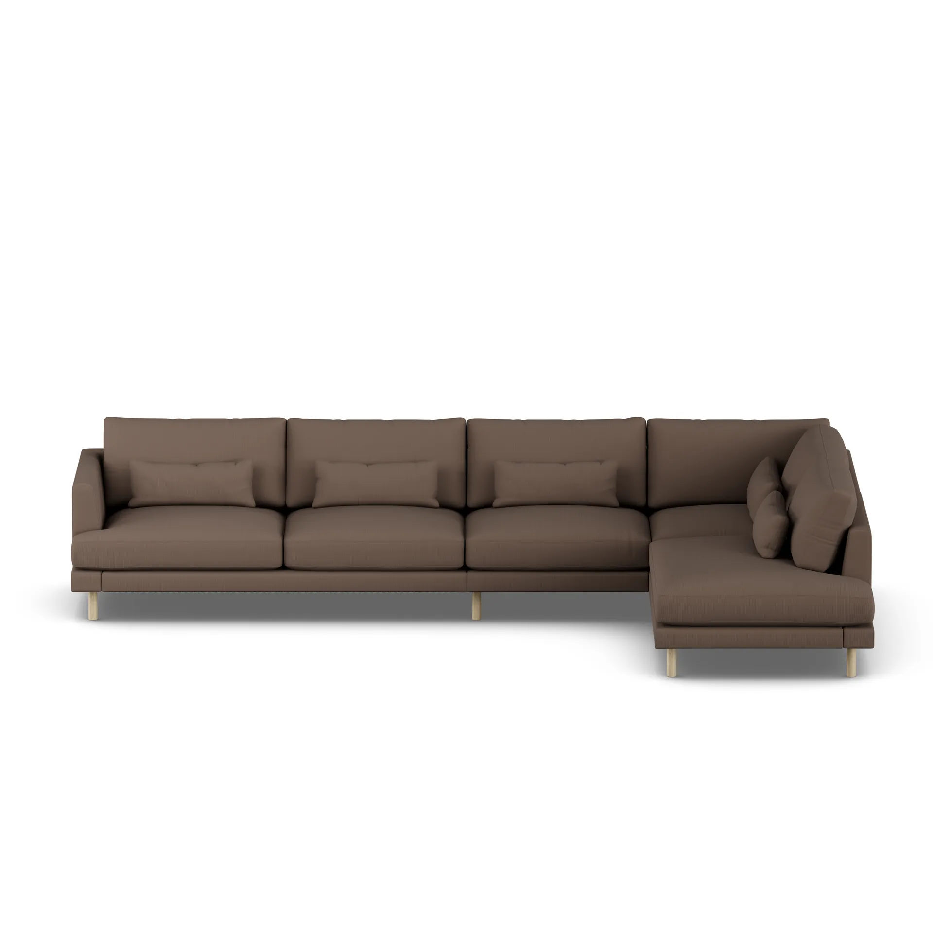 Bredhult sofa, Jump Brown 1955-hvidolieret eg, 4-pers. B1 1898