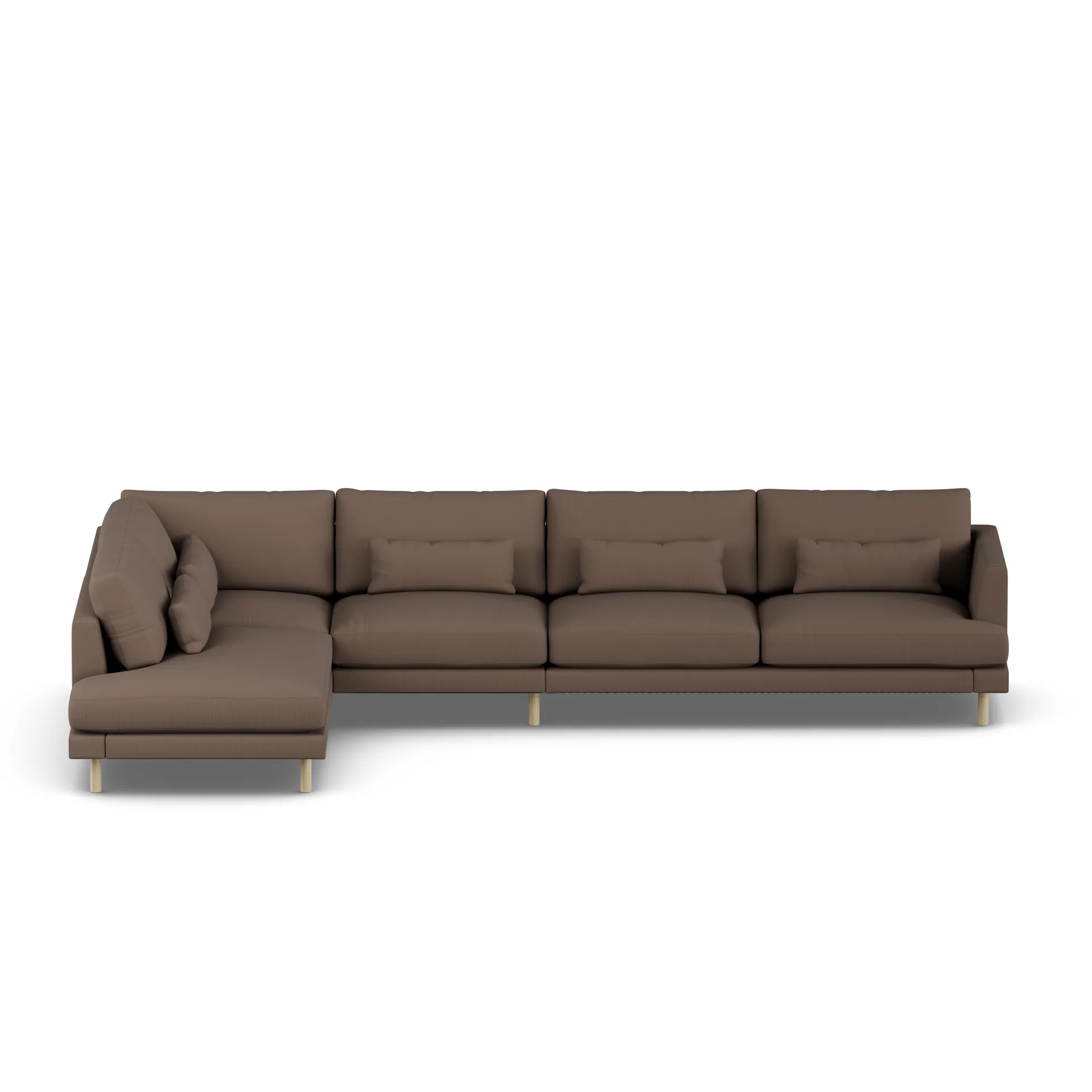 Bredhult sofa, Jump Brown 1955-hvidolieret eg, 4-pers. B2 1898