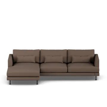 Bredhult sofa - Jump Brown 1955-sort stål, 2,5-pers. C2 - 1898