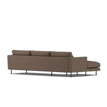 Bredhult sofa - Jump Brown 1955-sort stål, 2,5-pers. C2 - 1898