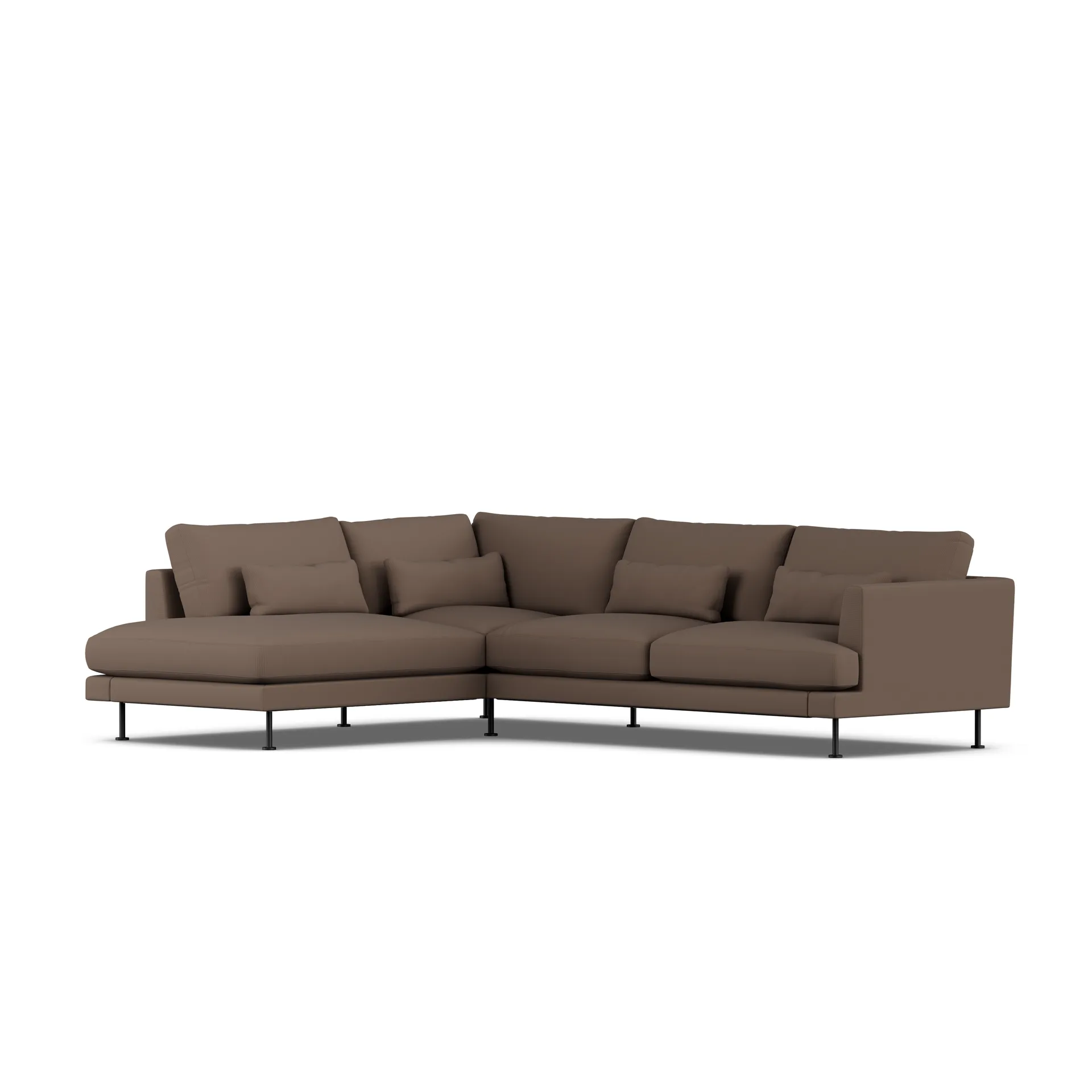 Bredhult sofa, Jump Brown 1955-sort stål, 3-pers. A2 1898