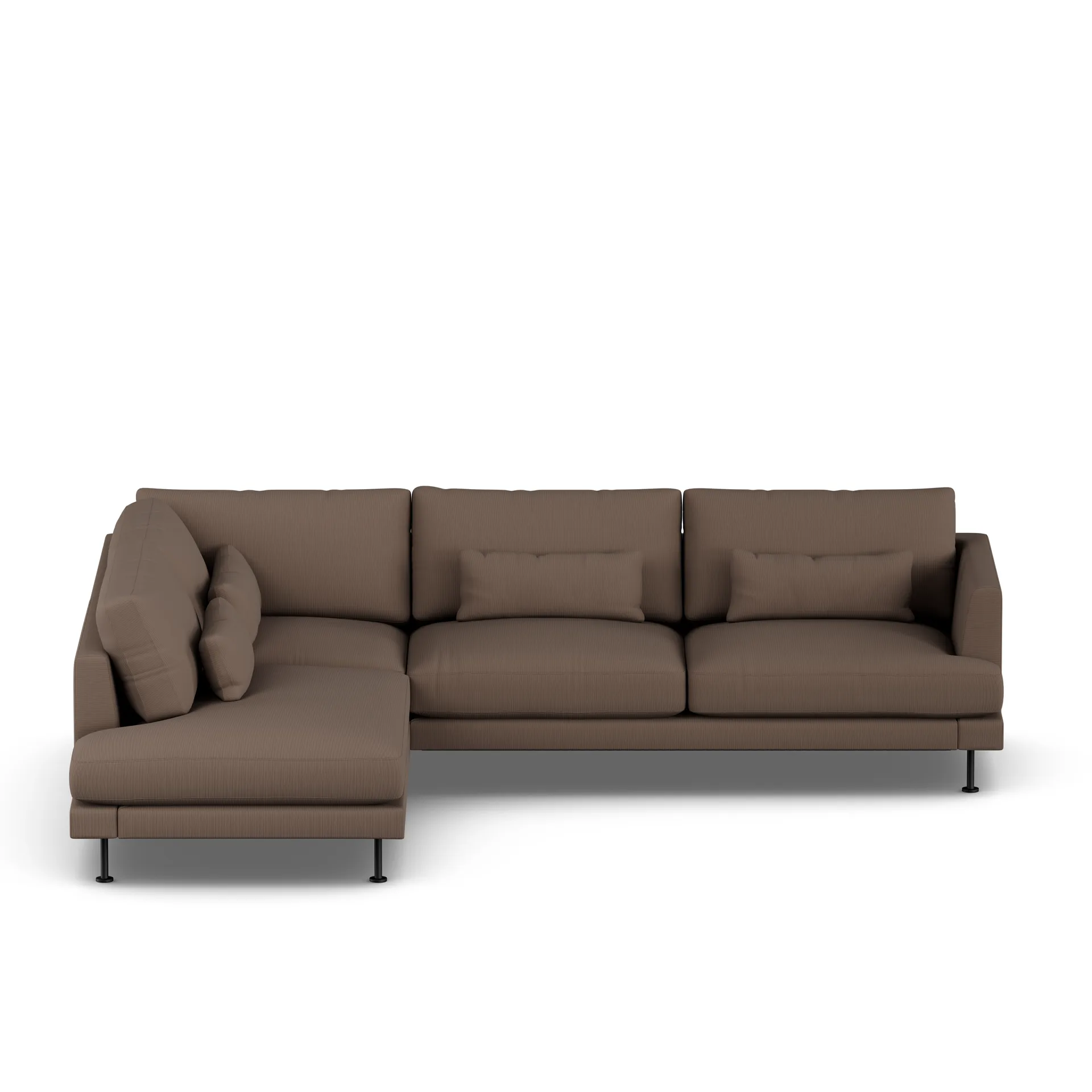 Bredhult sofa, Jump Brown 1955-sort stål, 3-pers. A2 1898