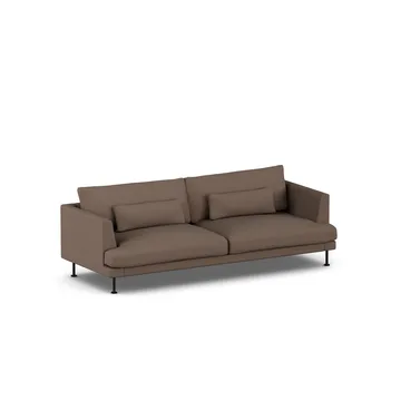 Bredhult sofa - Jump Brown 1955-sort stål, 3-pers. - 1898