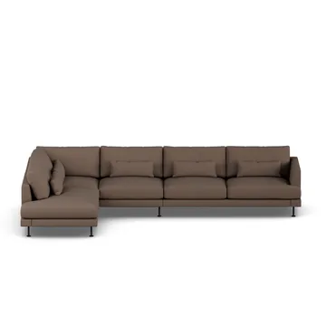 Bredhult sofa - Jump Brown 1955-sort stål, 4-pers. B2 - 1898