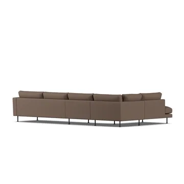 Bredhult sofa - Jump Brown 1955-sort stål, 4-pers. B2 - 1898