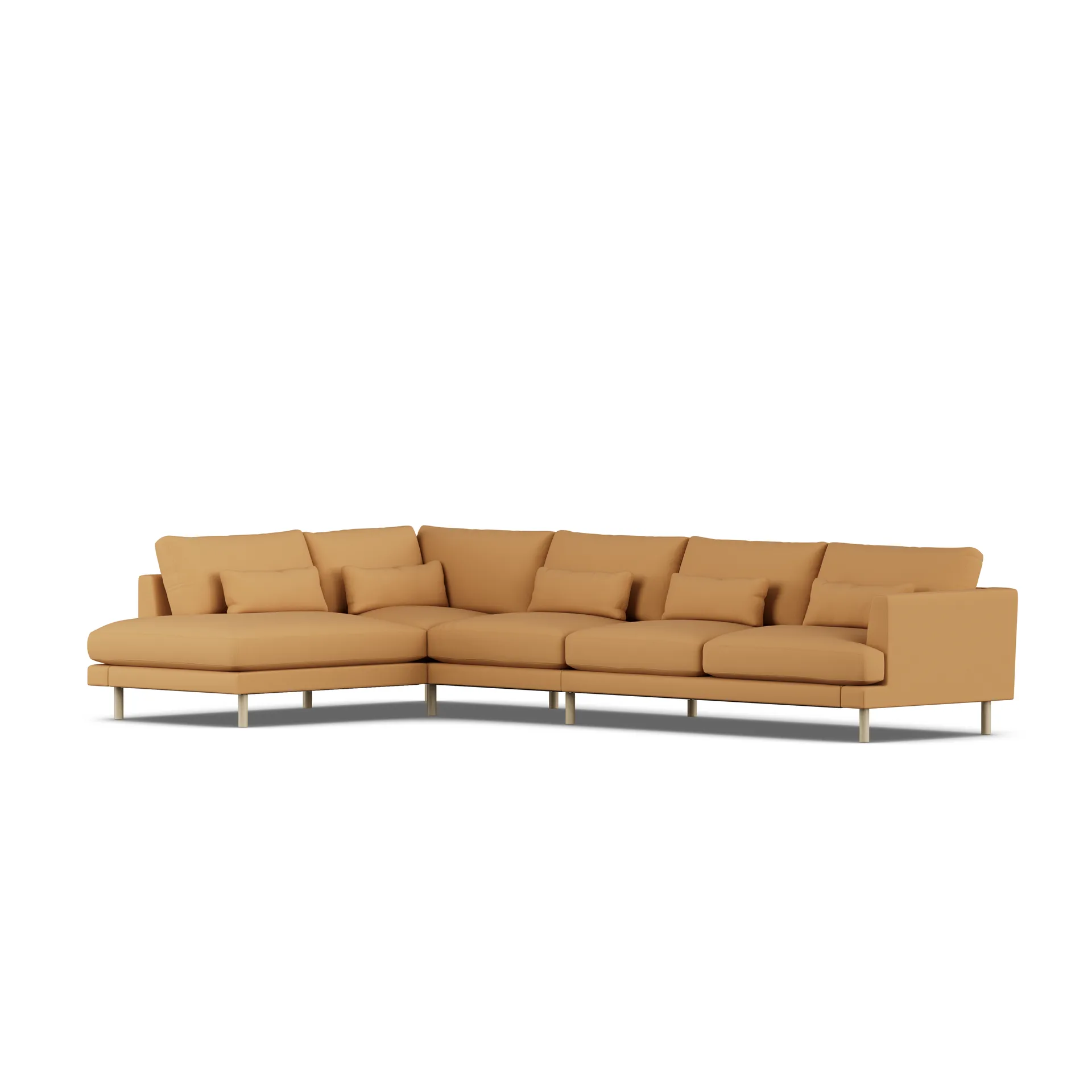 Bredhult sofa, Jump Honey 1959-hvidolieret eg, 4-pers. B2 1898
