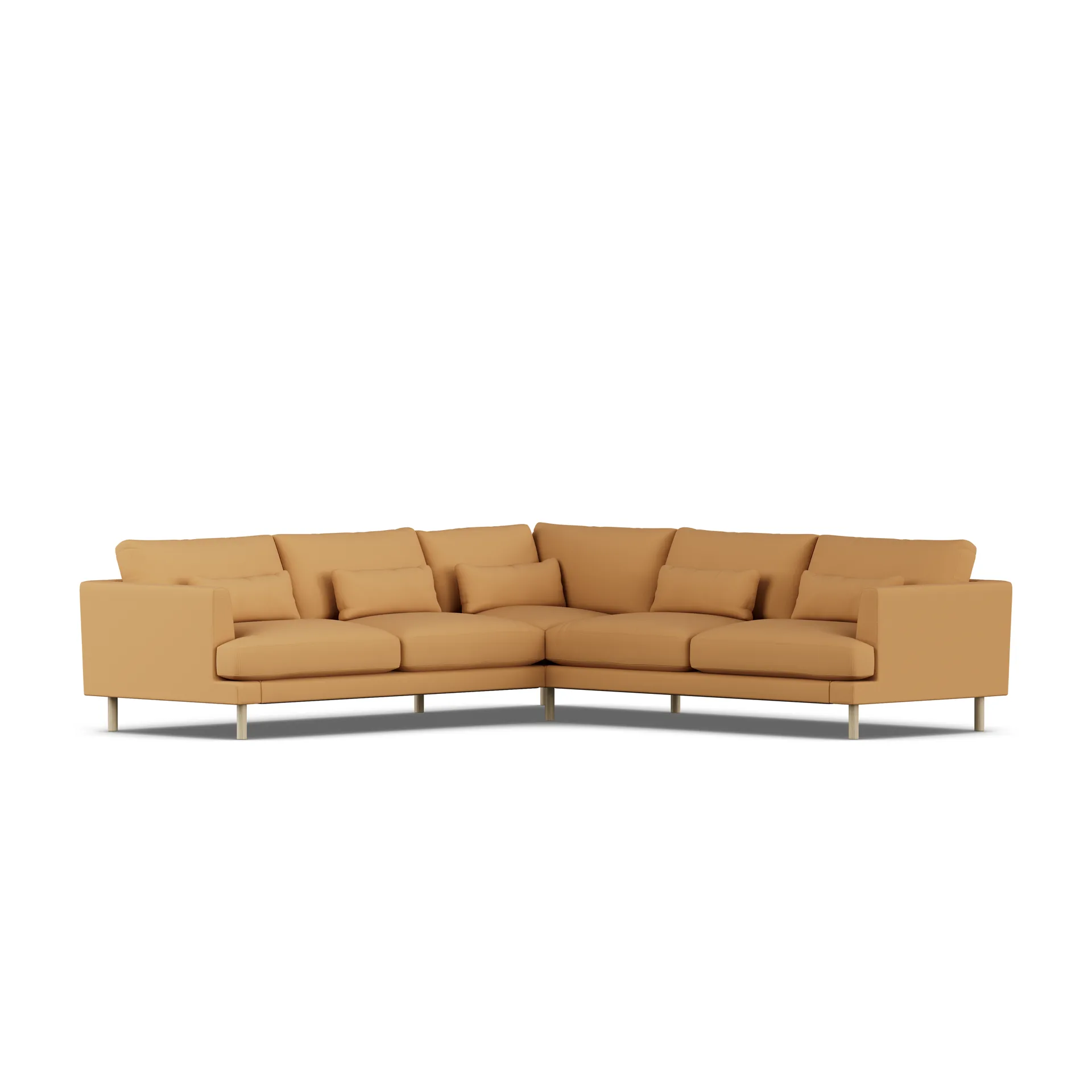 Bredhult sofa, Jump Honey 1959-hvidolieret eg, hjørnesofa F 1898