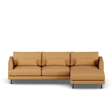 Bredhult sofa - Jump Honey 1959-sort stål, 2,5-pers. C1 - 1898