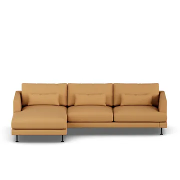 Bredhult sofa - Jump Honey 1959-sort stål, 2,5-pers. C2 - 1898