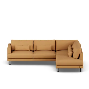 Bredhult sofa - Jump Honey 1959-sort stål, 3-pers. A1 - 1898