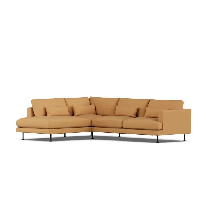 Bredhult sofa - Jump Honey 1959-sort stål, 3-pers. A2 - 1898