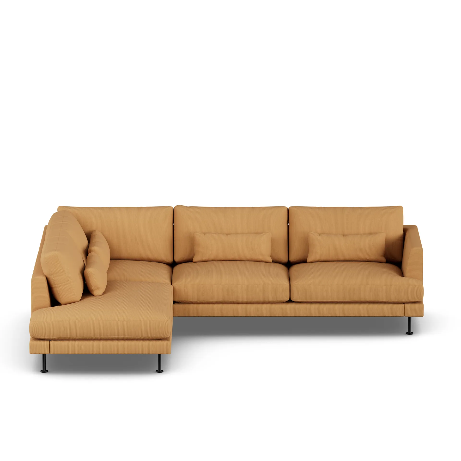 Bredhult sofa, Jump Honey 1959-sort stål, 3-pers. A2 1898