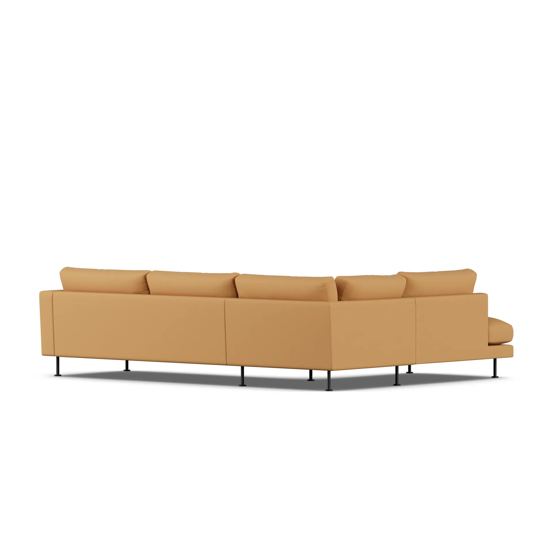Bredhult sofa, Jump Honey 1959-sort stål, 3-pers. A2 1898