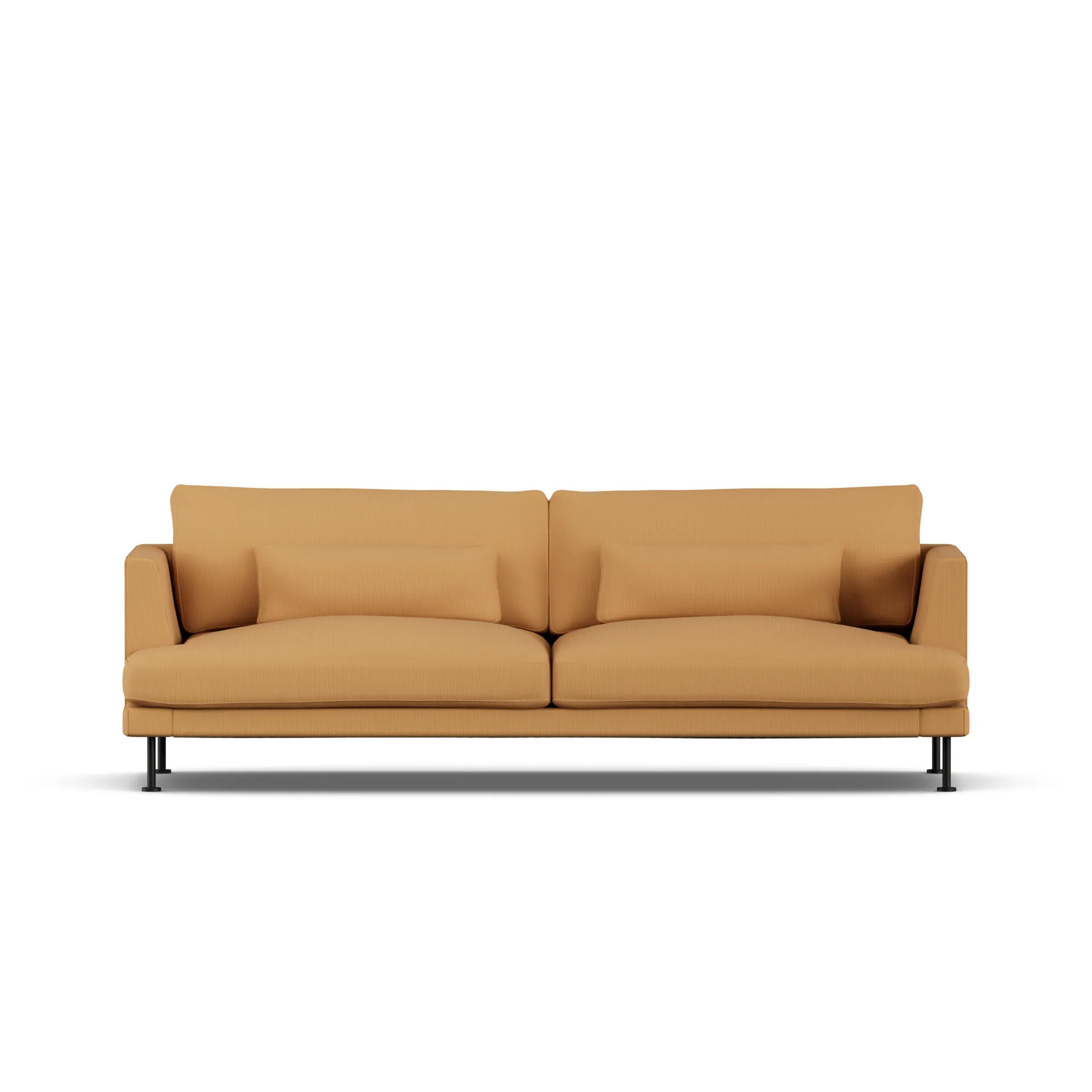 Bredhult sofa, Jump Honey 1959-sort stål, 3-pers. 1898