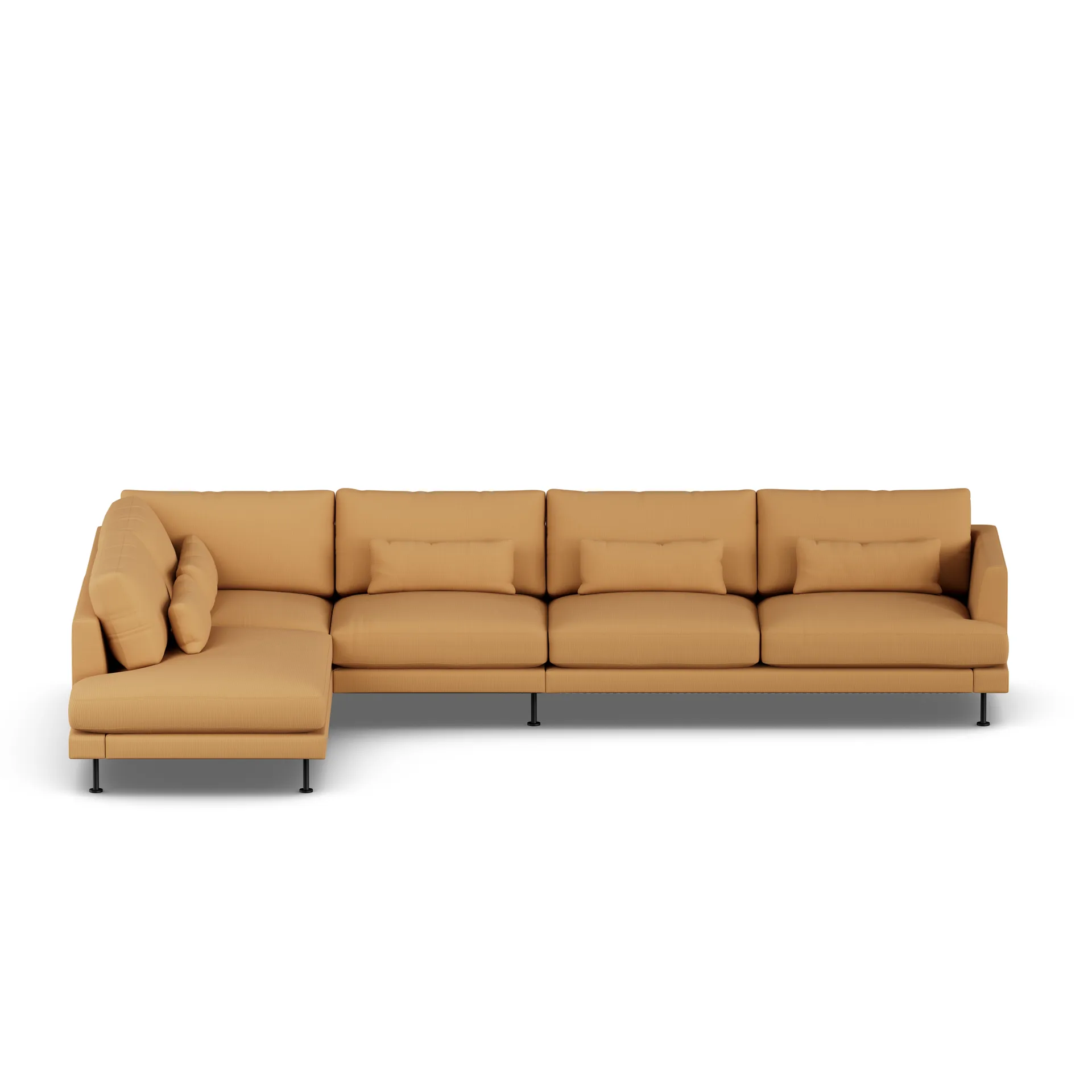Bredhult sofa, Jump Honey 1959-sort stål, 4-pers. B2 1898
