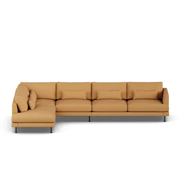 Bredhult sofa - Jump Honey 1959-sort stål, 4-pers. B2 - 1898