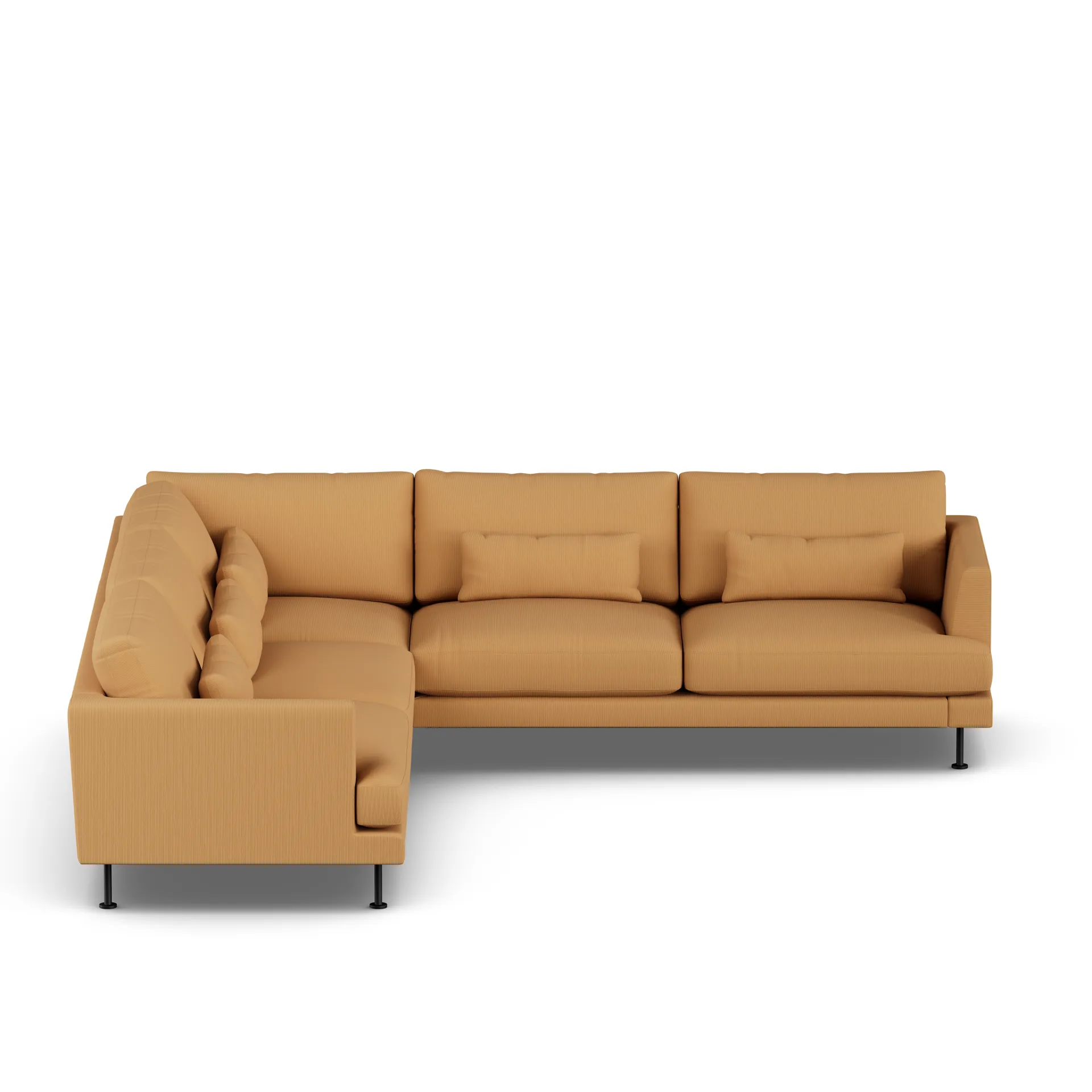 Bredhult sofa, Jump Honey 1959-sort stål, hjørnesofa F 1898