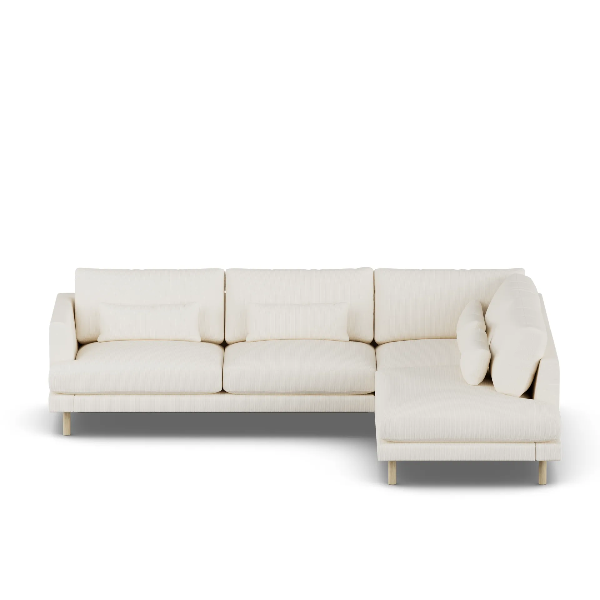 Bredhult sofa, Jump Off White 1954-hvidolieret eg, 3-pers. A1 1898