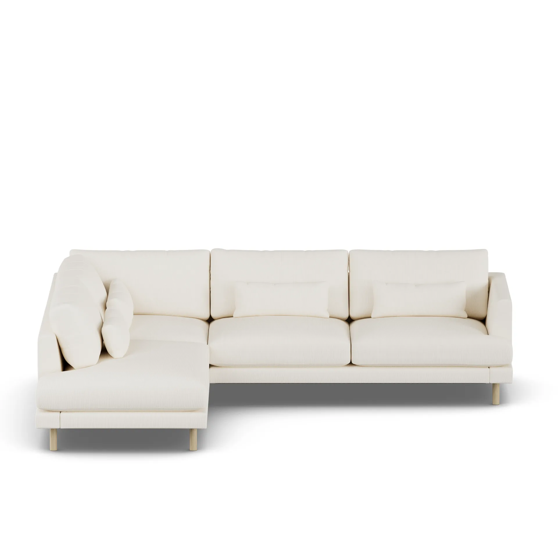 Bredhult sofa, Jump Off White 1954-hvidolieret eg, 3-pers. A2 1898