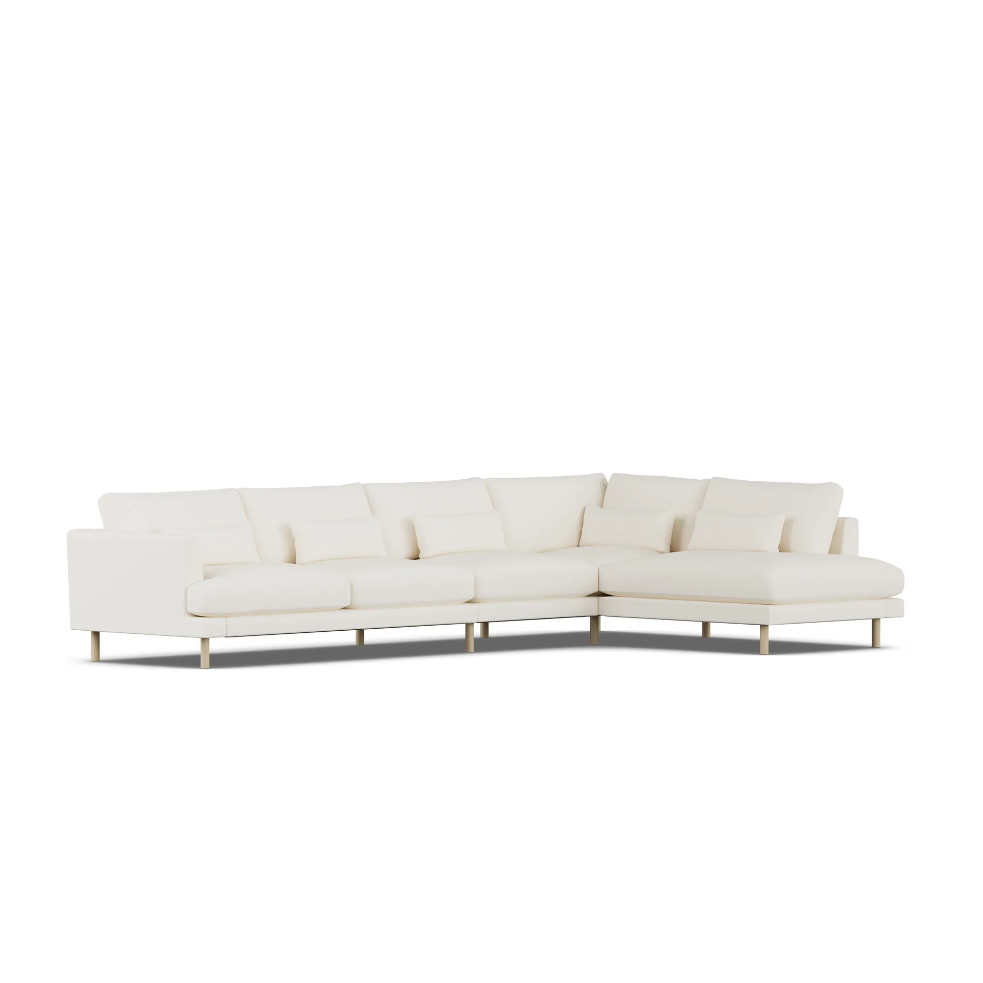 Bredhult sofa, Jump Off White 1954-hvidolieret eg, 4-pers. B1 1898