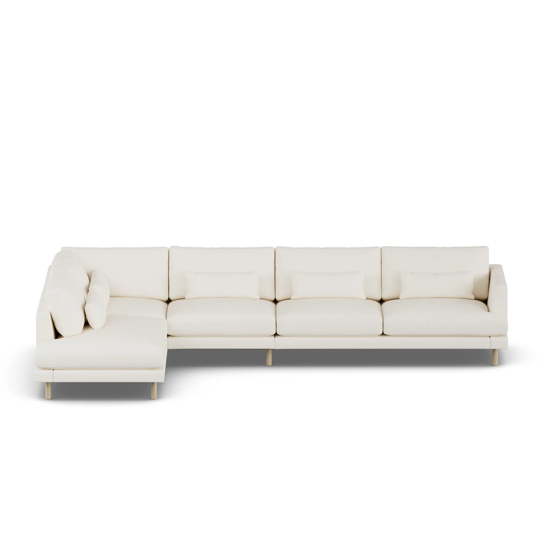 Bredhult sofa, Jump Off White 1954-hvidolieret eg, 4-pers. B2 1898
