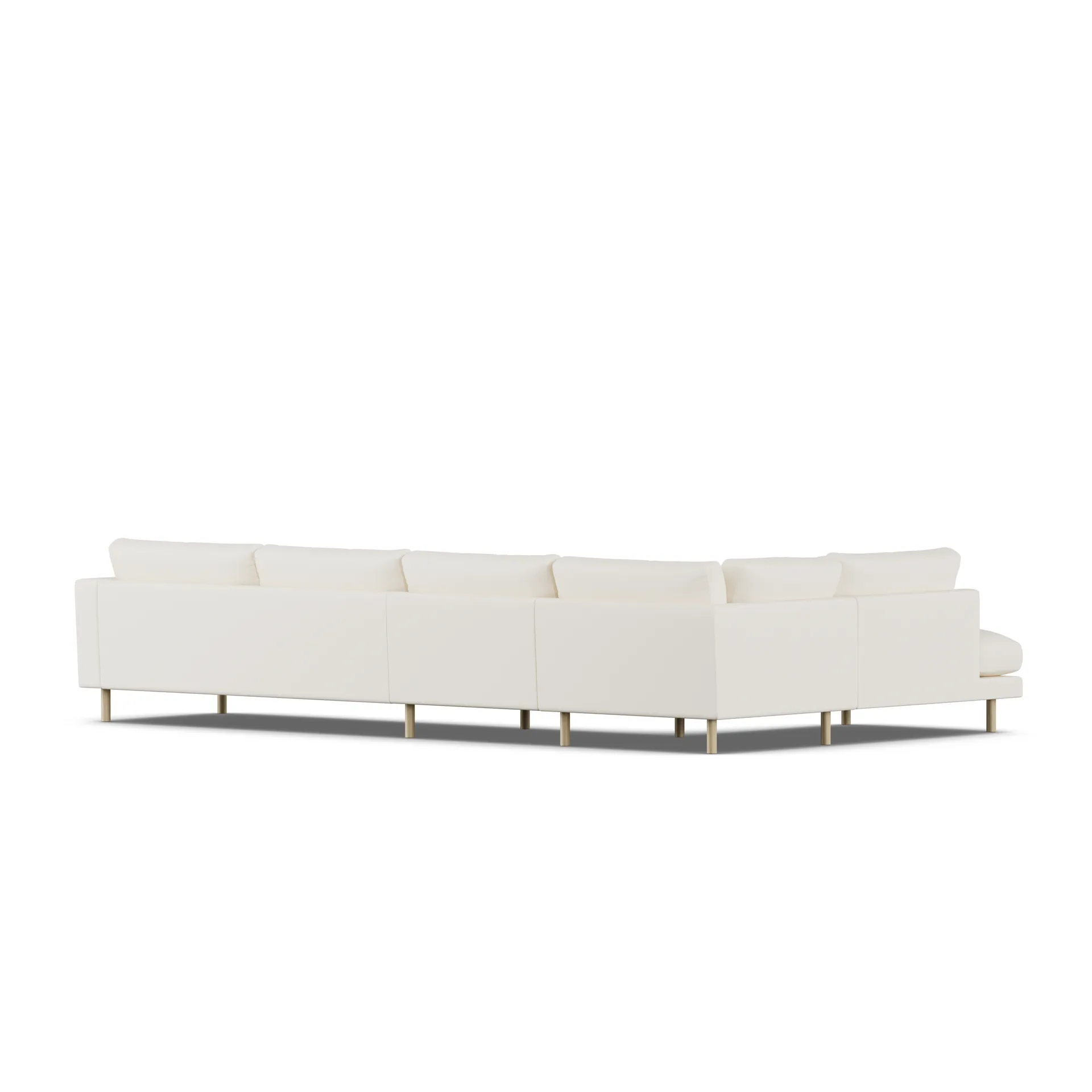 Bredhult sofa, Jump Off White 1954-hvidolieret eg, 4-pers. B2 1898